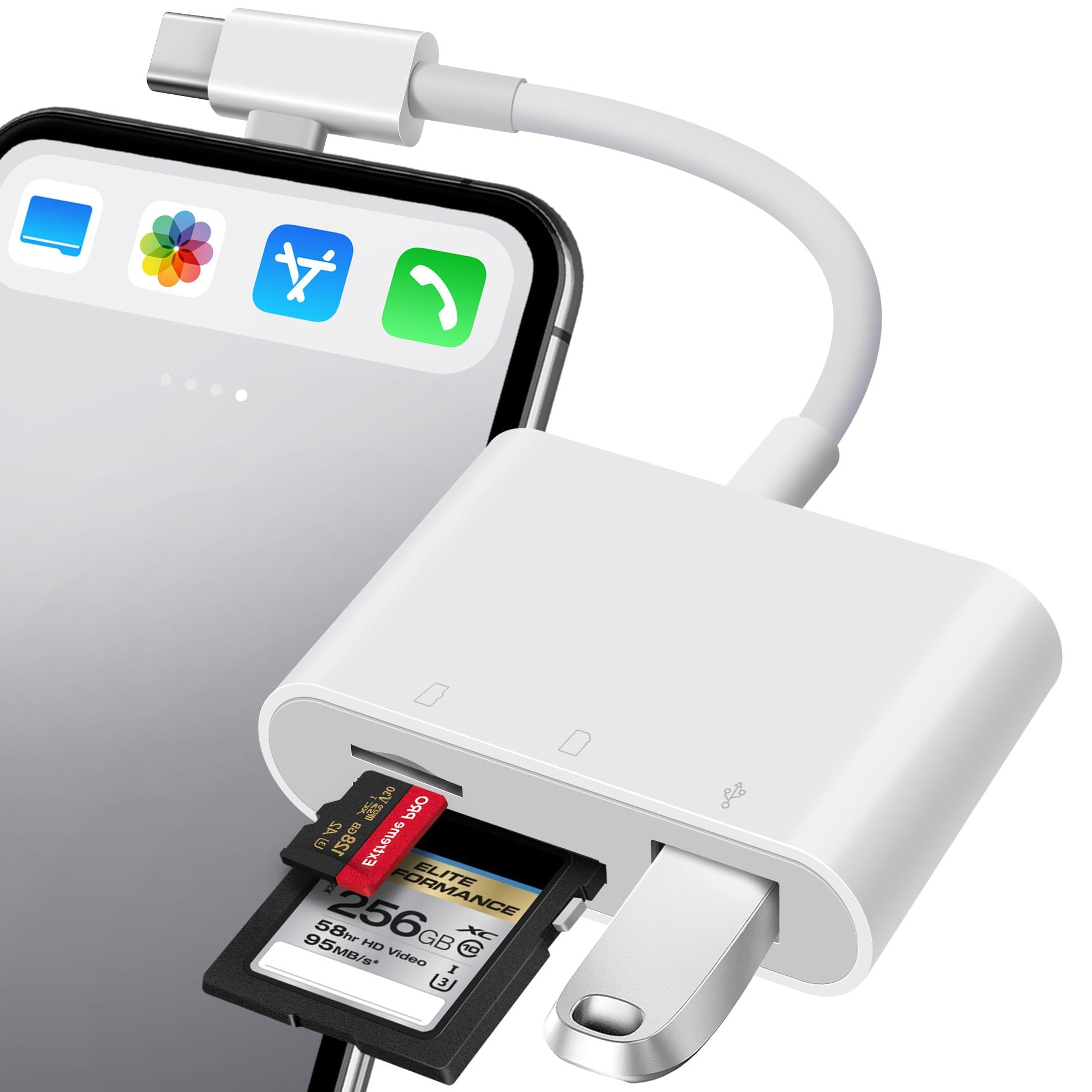 Amazon.com: OPxjzws SD Card Reader for iPhone, SD Card Adapter